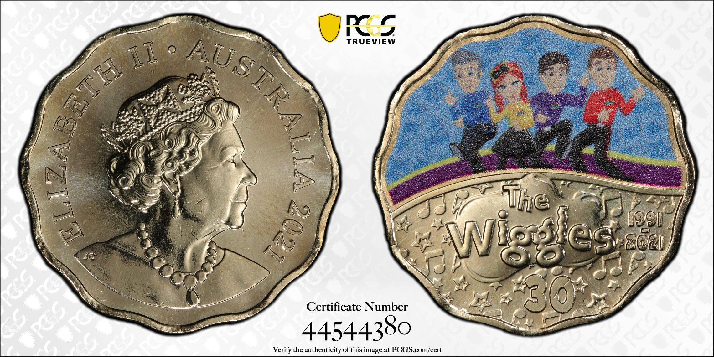 2021 Australia 30C Wiggles - Dancing 30th Anniversary PCGS - MS68 POP 3/0 -380