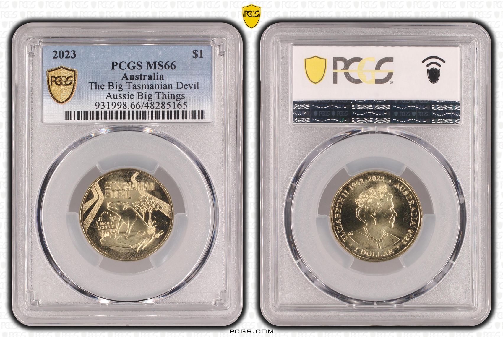 321 · The Big Tasmanian Devil Aussie Big Things , One Dollar, 2023, PCGS MS66