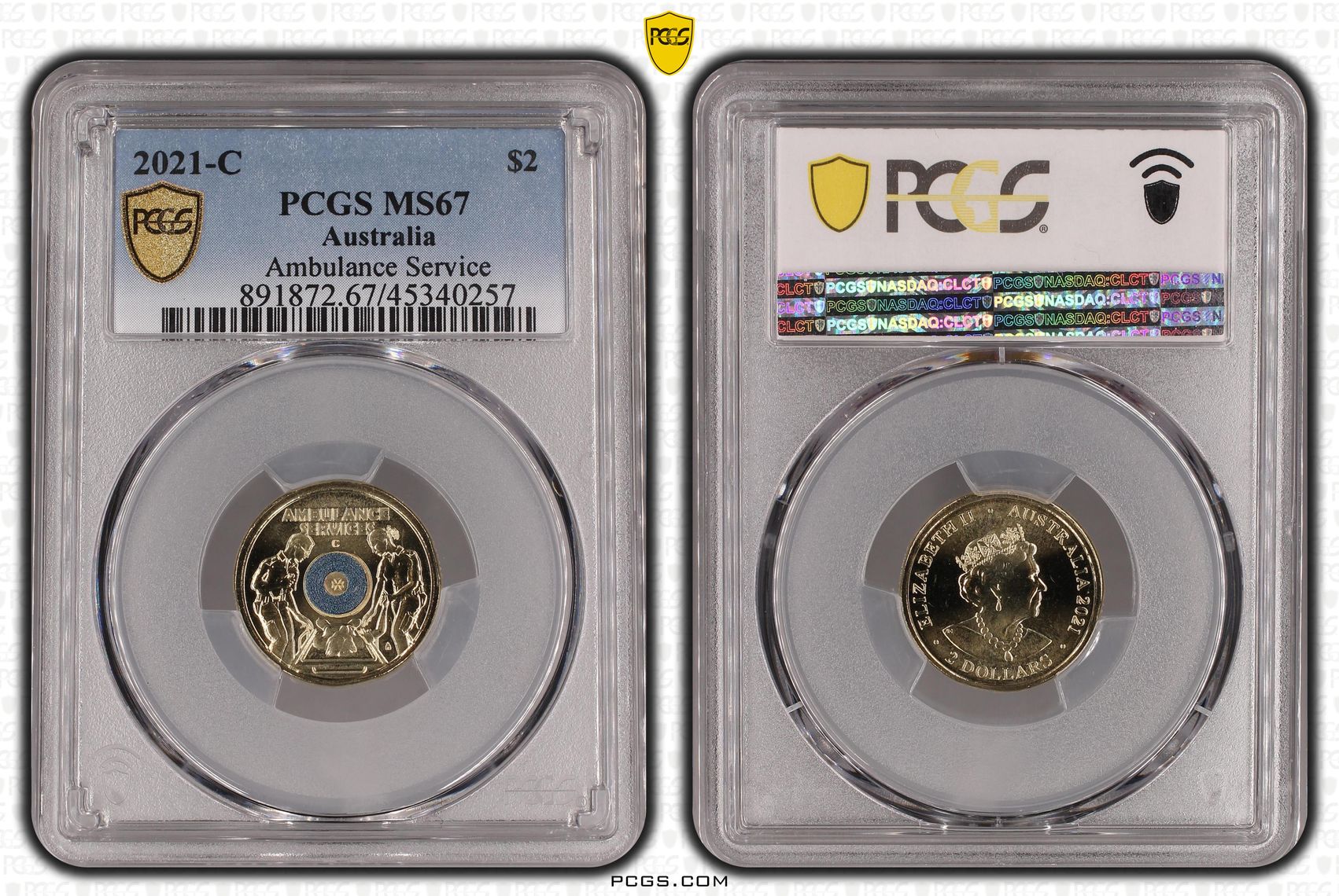 Ambulance Service Colourised, Two Dollar, 2021-C, PCGS MS67