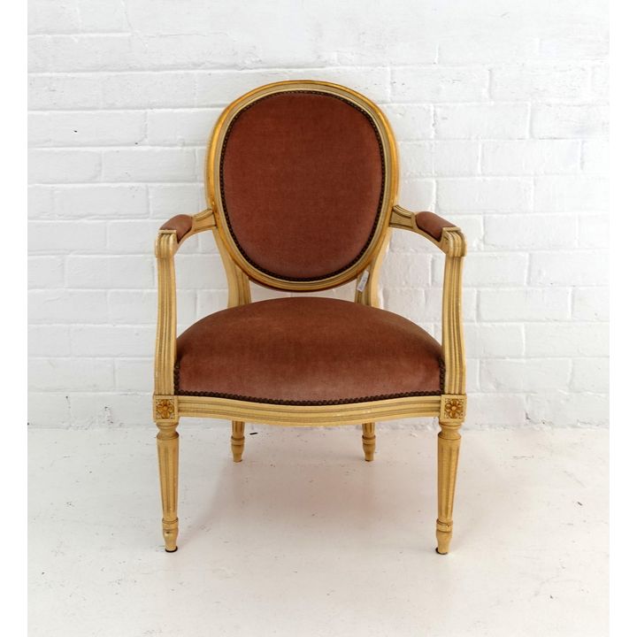 GILDED AND DUCOED SIDE CHAIR