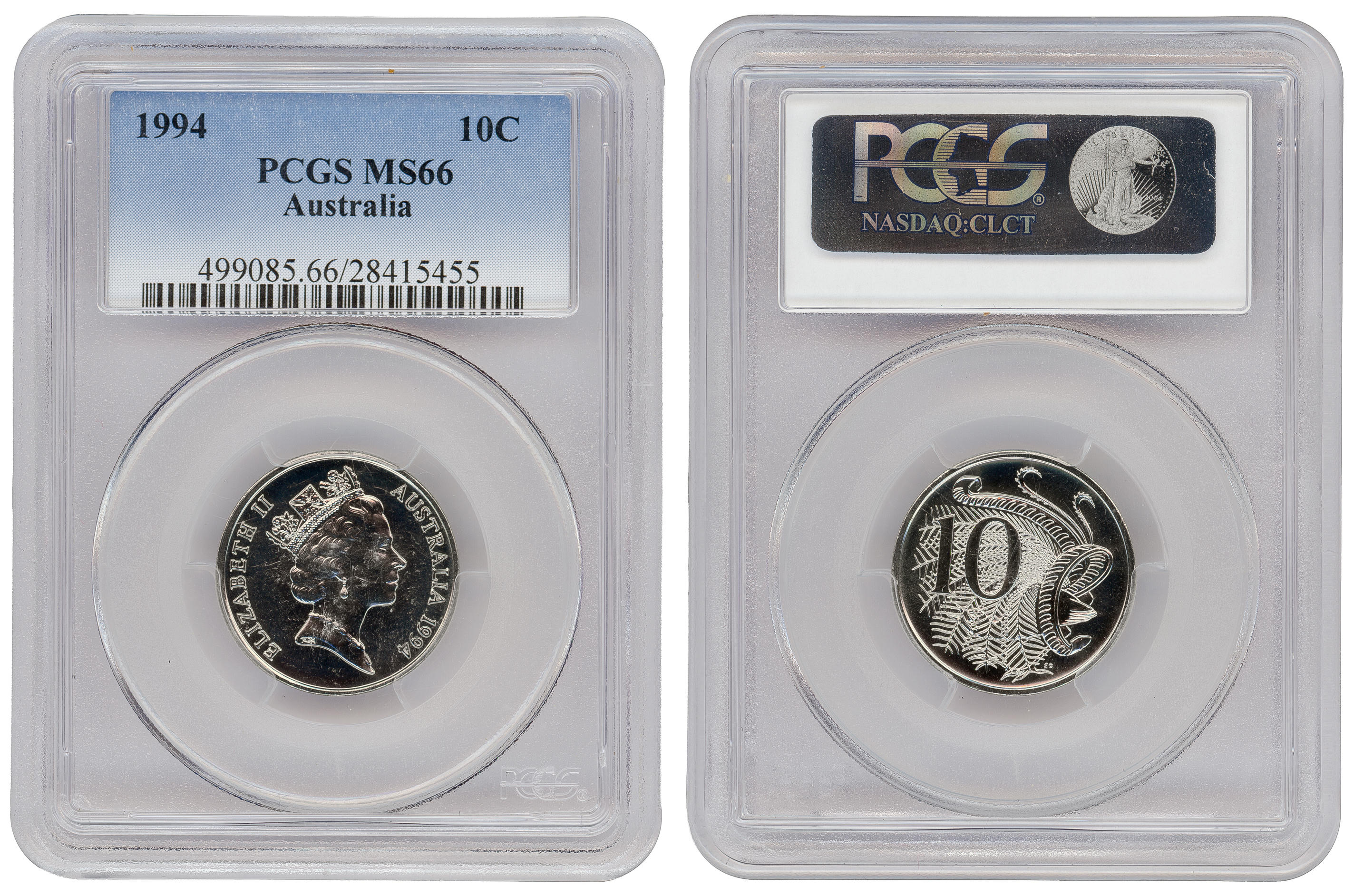 Ten Cent, 1994, PCGS MS66