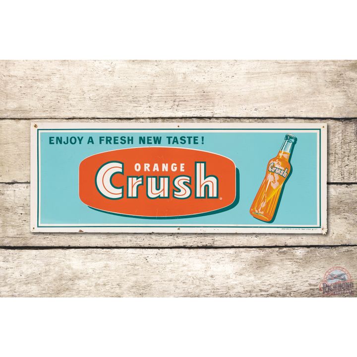 Orange Crush "enjoy a fresh new taste" Metal Sign TAC 7.75