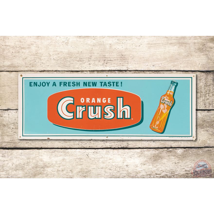 Orange Crush "enjoy a fresh new taste" Metal Sign TAC 7.75
