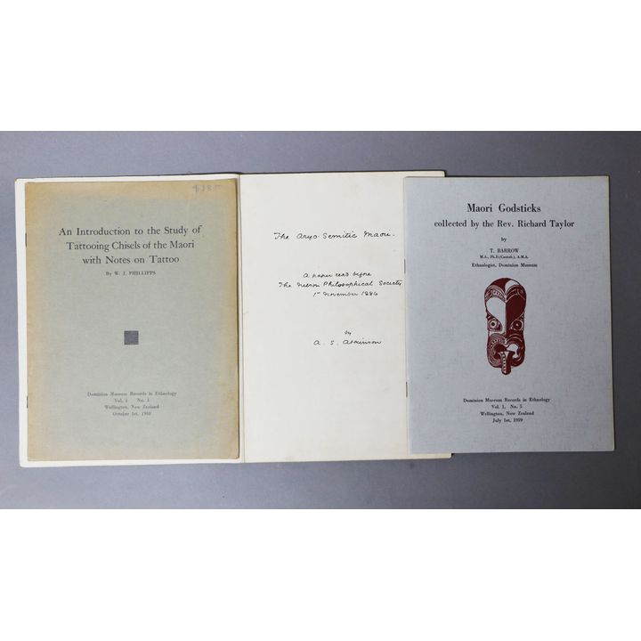 BARROW, T [ 3 titles] - Māori Godsticks Collected by Rev. Richard Taylor
