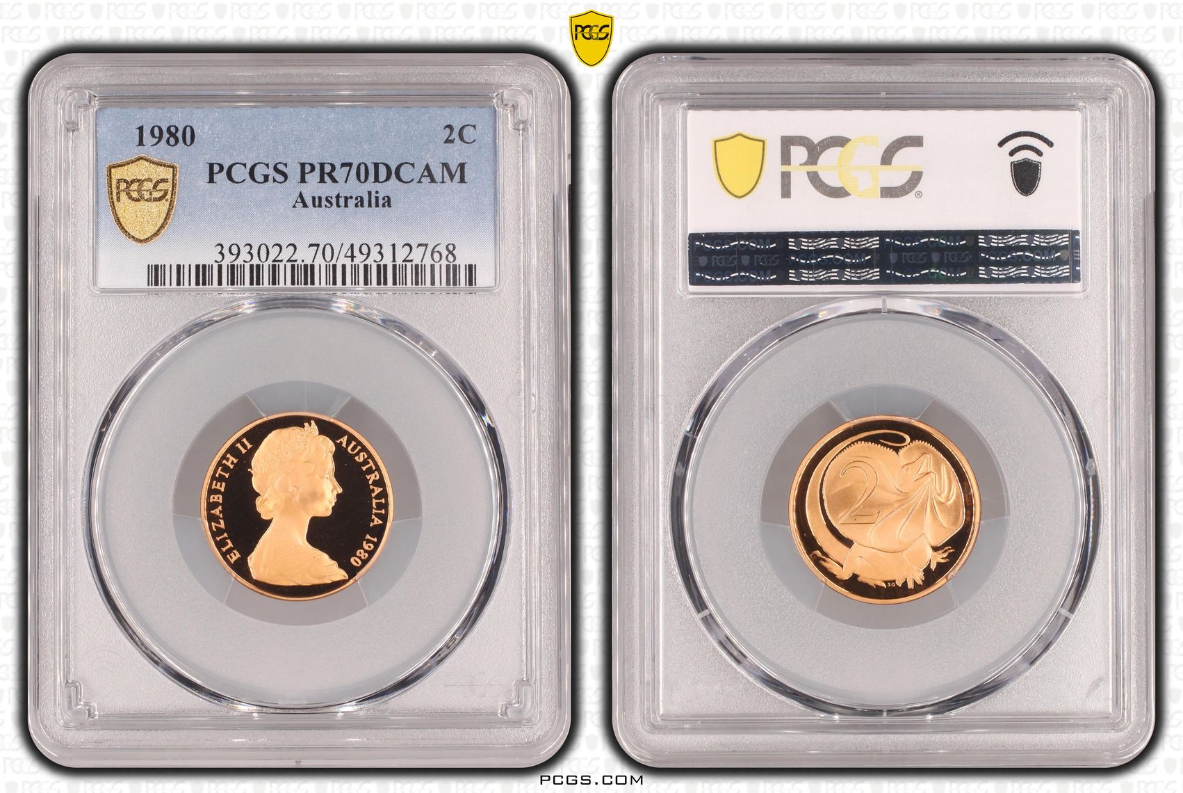 Elizabeth II, Two Cent, 1980, PCGS PR70DCAM