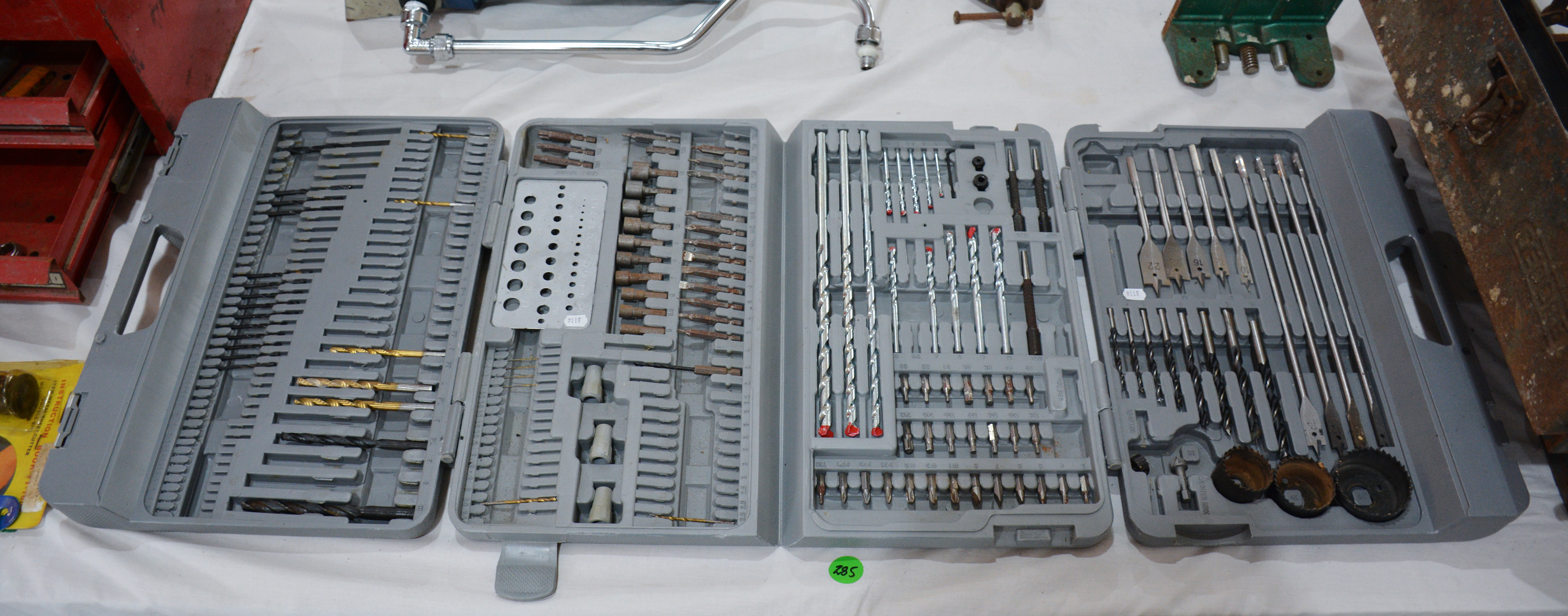 Large Folding Drill Bit Set in Case — sold at auction in New Zealand for $20