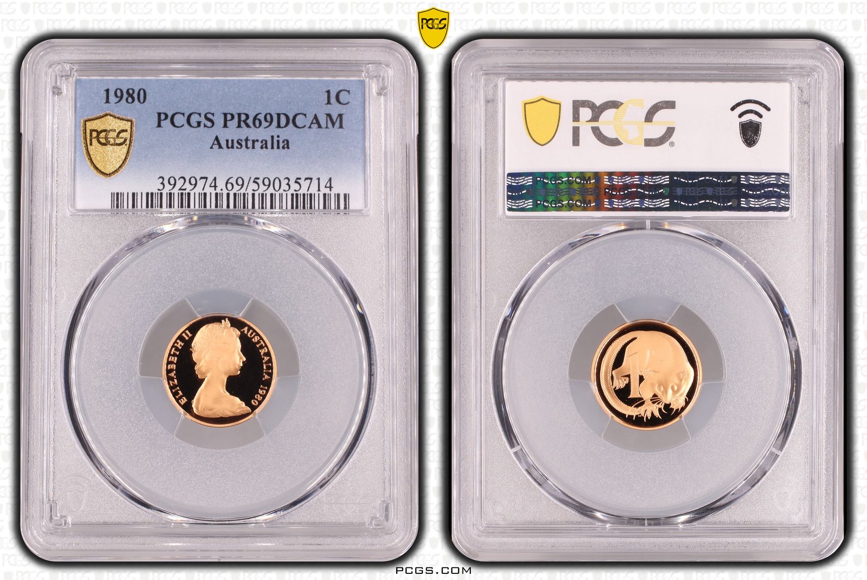 One Cent, 1980, Pcgs Pr69dcam