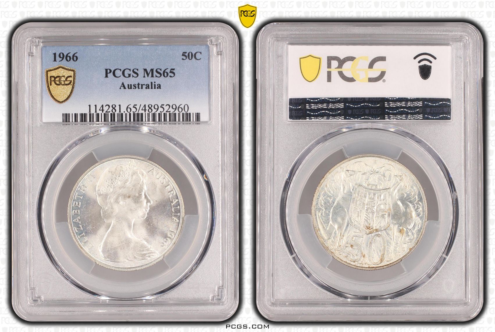 , Fifty Cent, 1966, PCGS MS65
