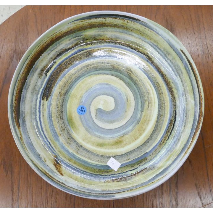 Marshall Martz Pottery Swirl Bowl 13.5''