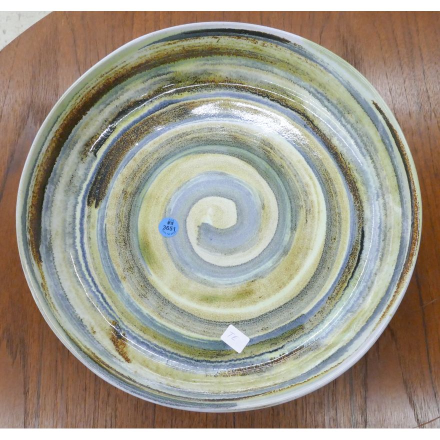 Marshall Martz Pottery Swirl Bowl 13.5''