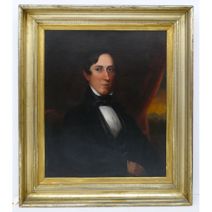 Robert Street (1796-1865 Pennsylvania) Portrait of a Gentleman Oil on Canvas, 1841.