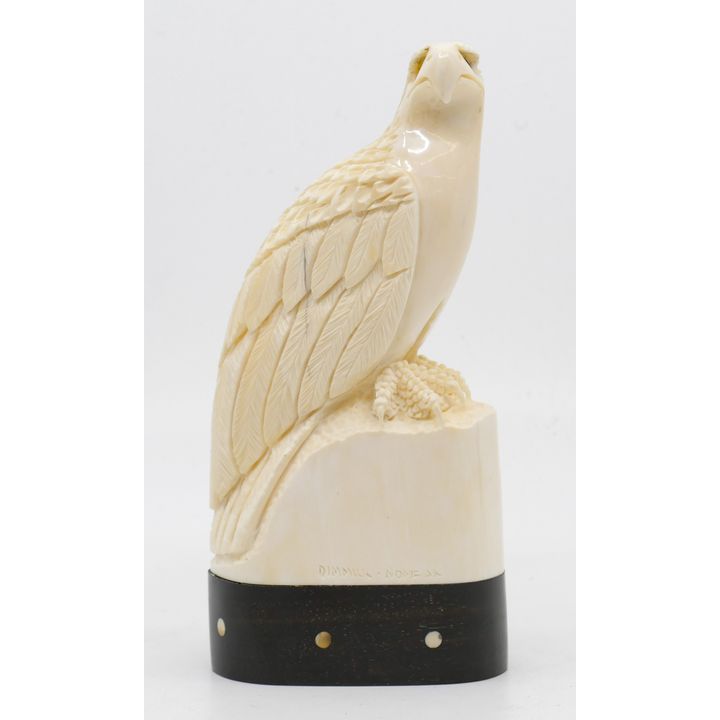 Sam Dimmick Alaskan Inuit Carved Eagle on Stand 6''