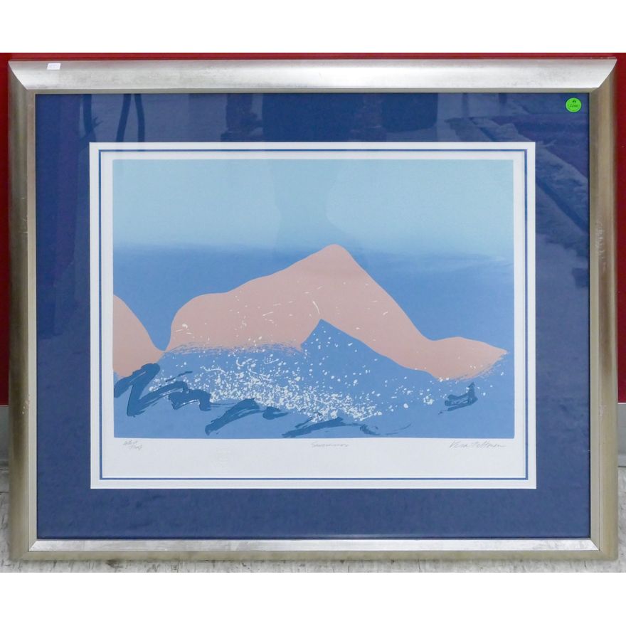 Vesa Peltonen ''Swimmer'' S/N Serigraph Framed 27''x31''