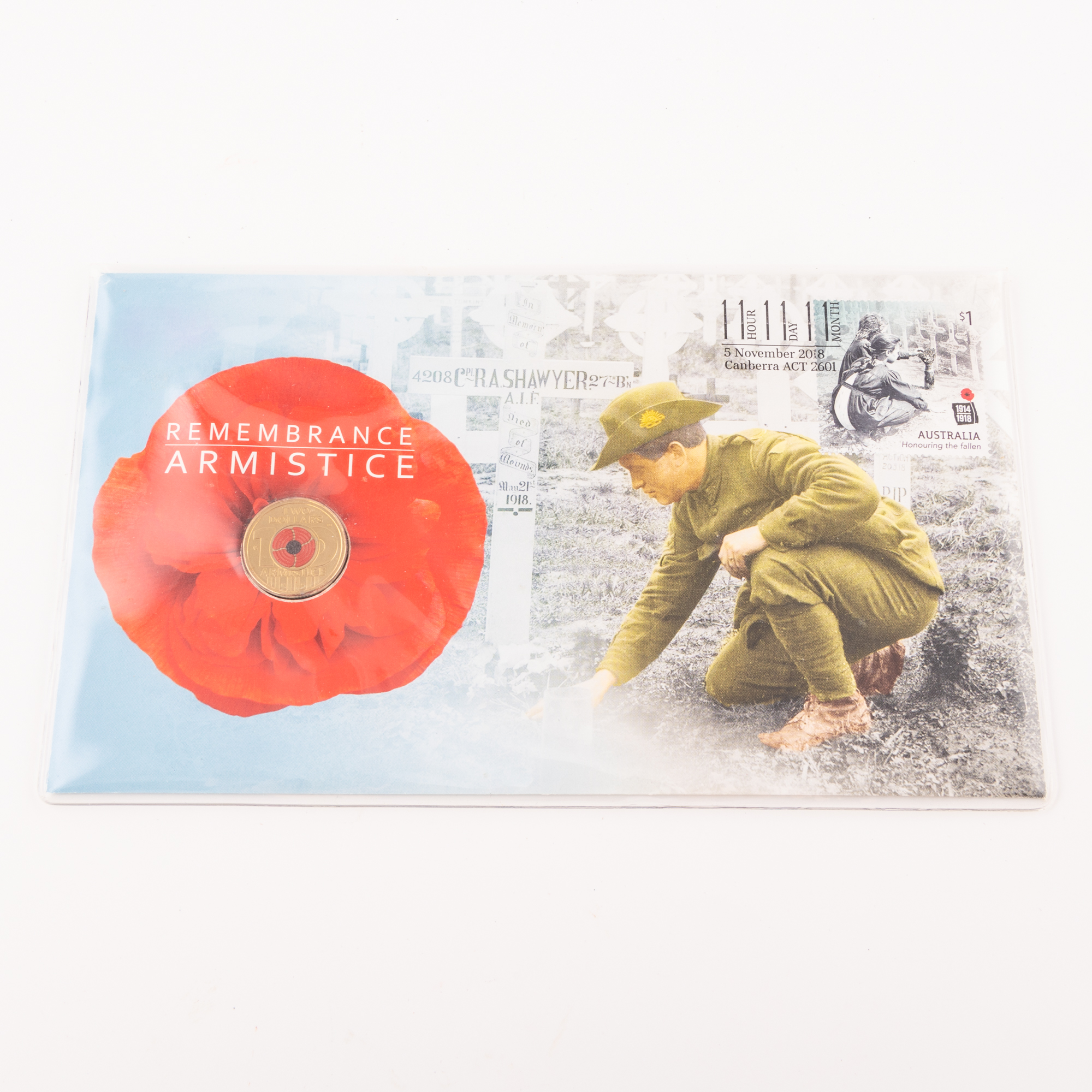 Elizabeth II, Remembrance Armistice PNC, Two Dollar, 2018, UNC