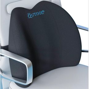 QUTOOL LUMBAR SUPPORT PILLOW FOR OFFICE CHAIR, MEMORY FOAM LOW BACK SUPPORT FOR CAR,BACK PAIN RELIEF, ERGONOMIC BACK CUSHION FOR D