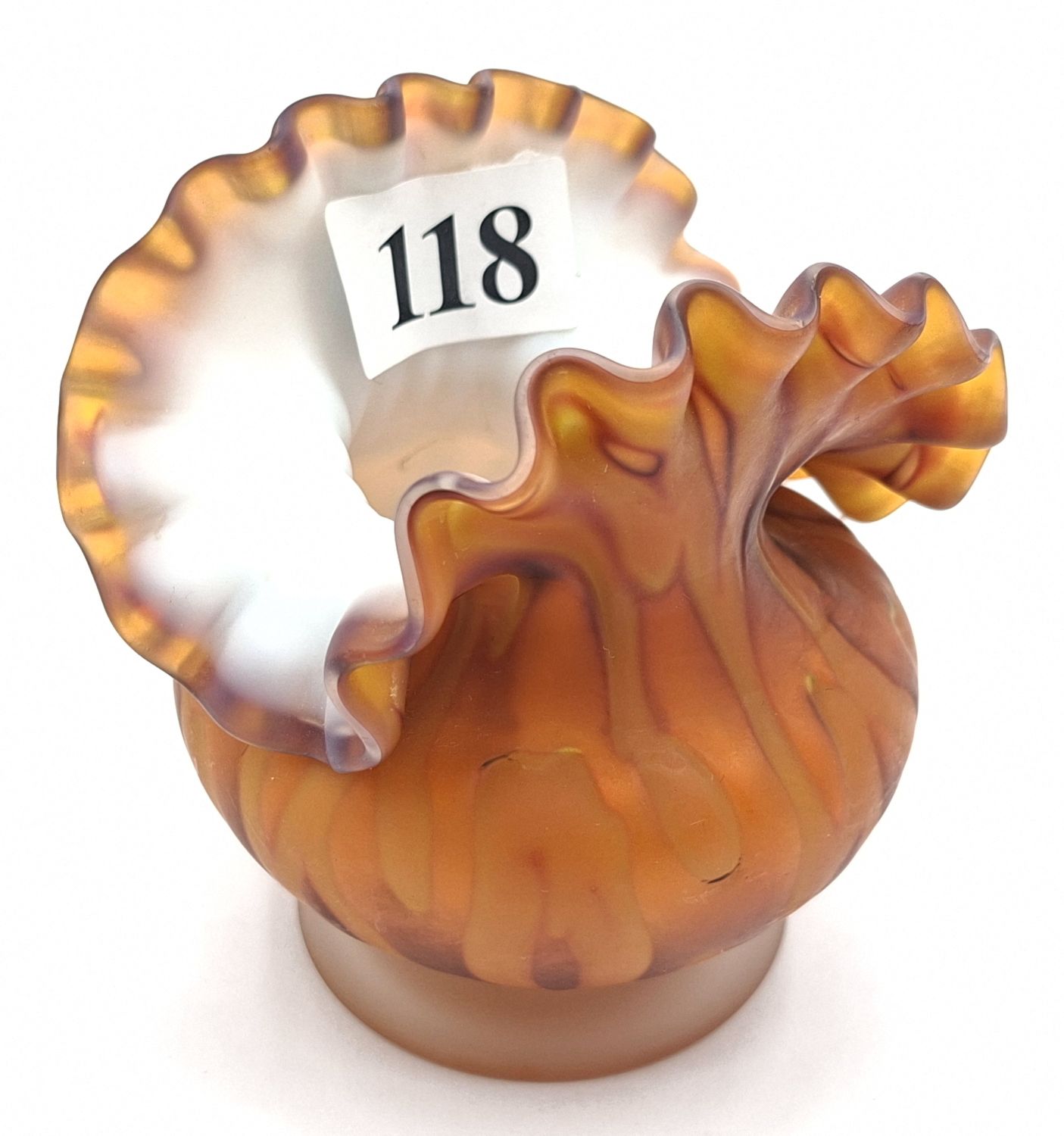 118 · SATIN GLASS MINIATURE VASE