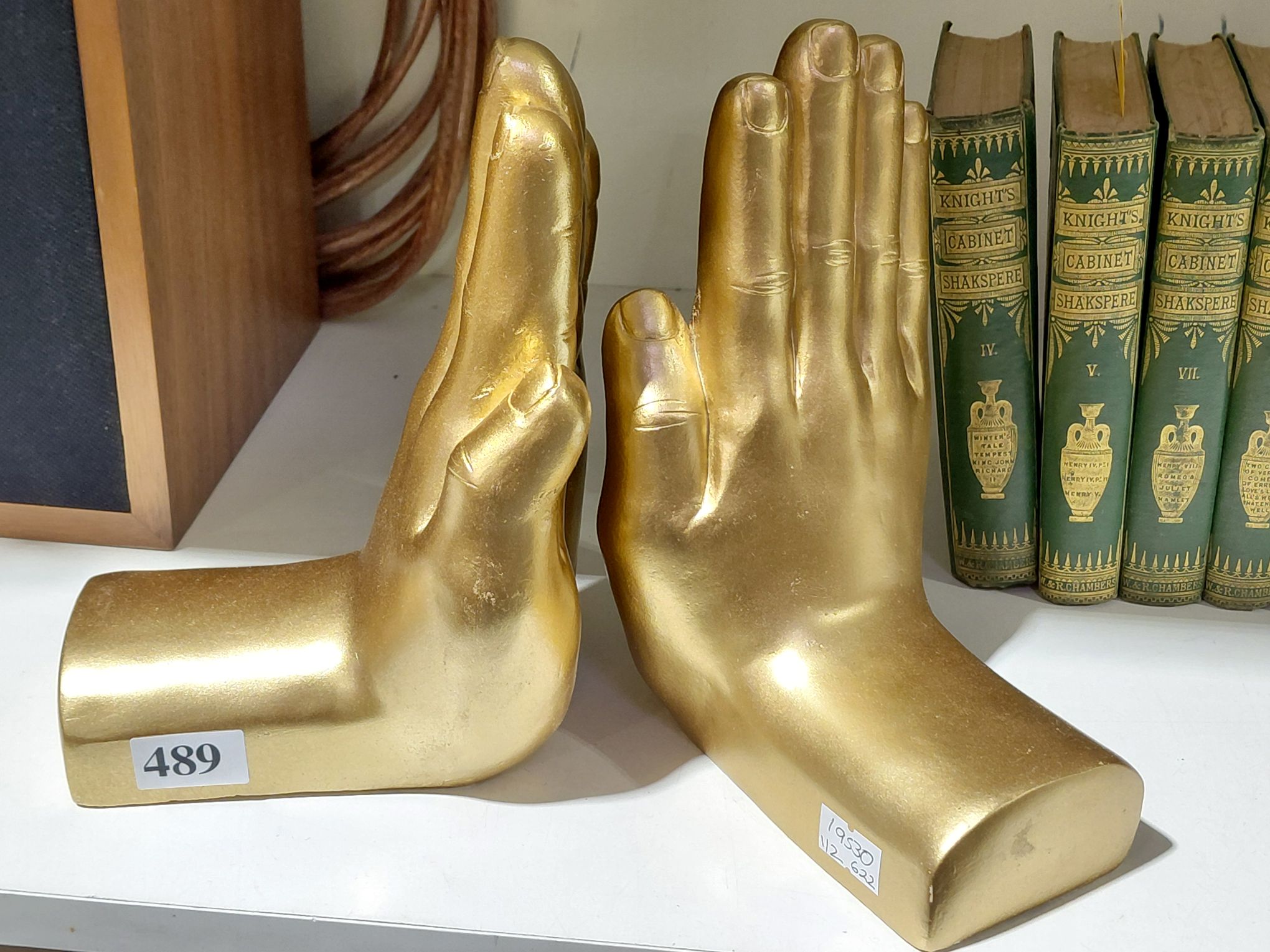 489 · GOLD HAND BOOKENDS