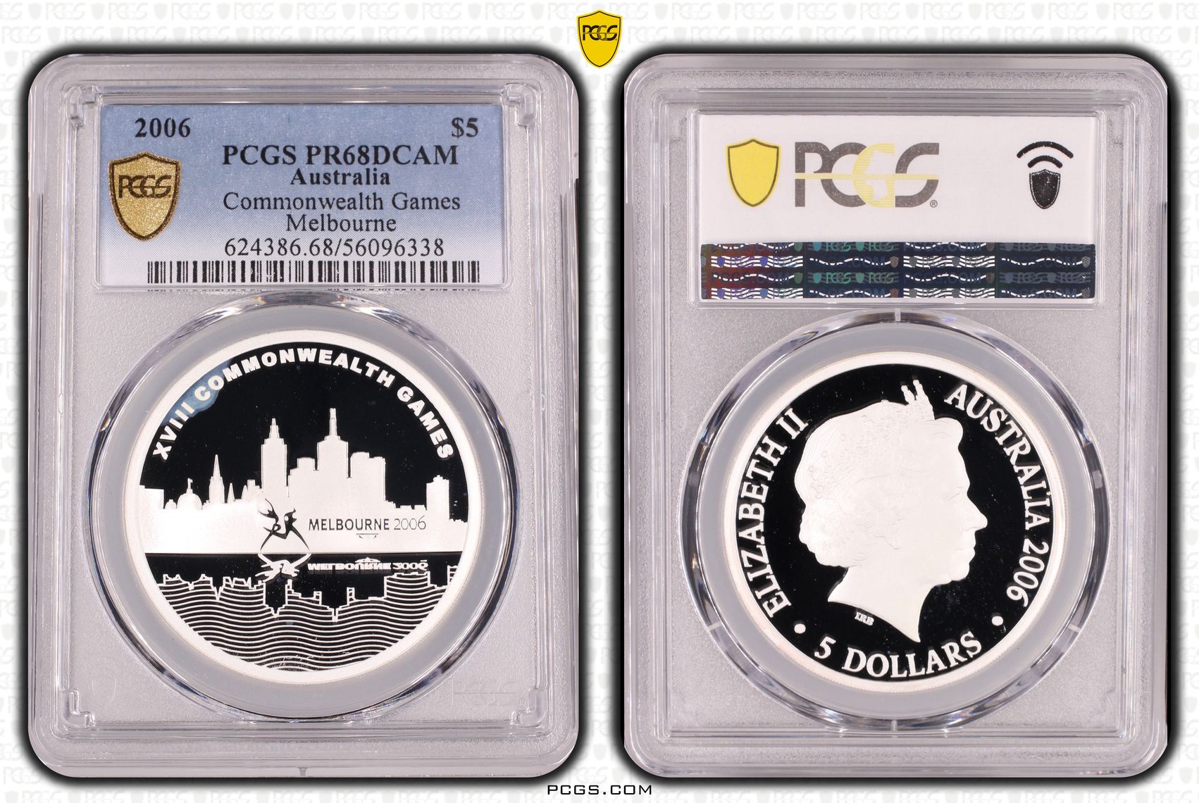 Commonwealth Games Melbourne, Five Dollar, 2006, PCGS PR68DCAM