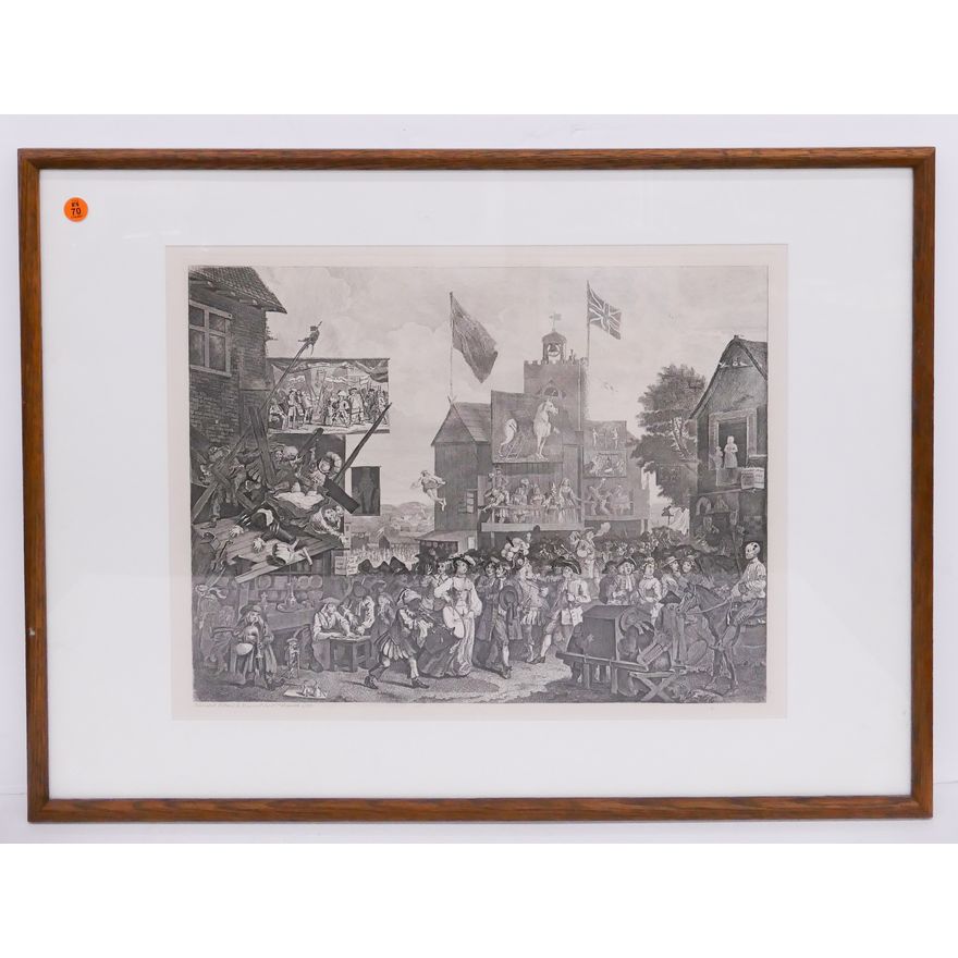William Hogarth 'South Wark Fair' Etching Framed- 20x28''