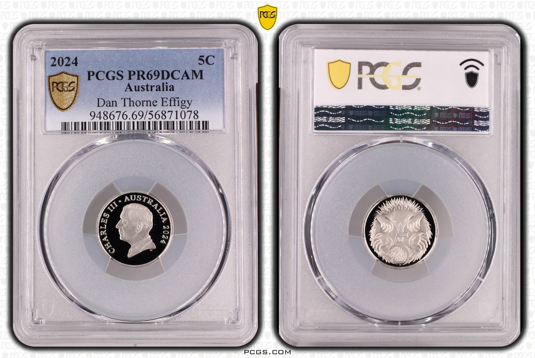 Dan Thorne Effigy, Five Cent, 2024, PCGS PR69DCAM