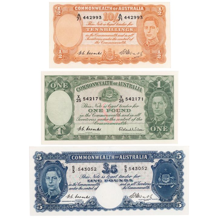 Coombs/Watt, Five Pounds, 1949, aUNC