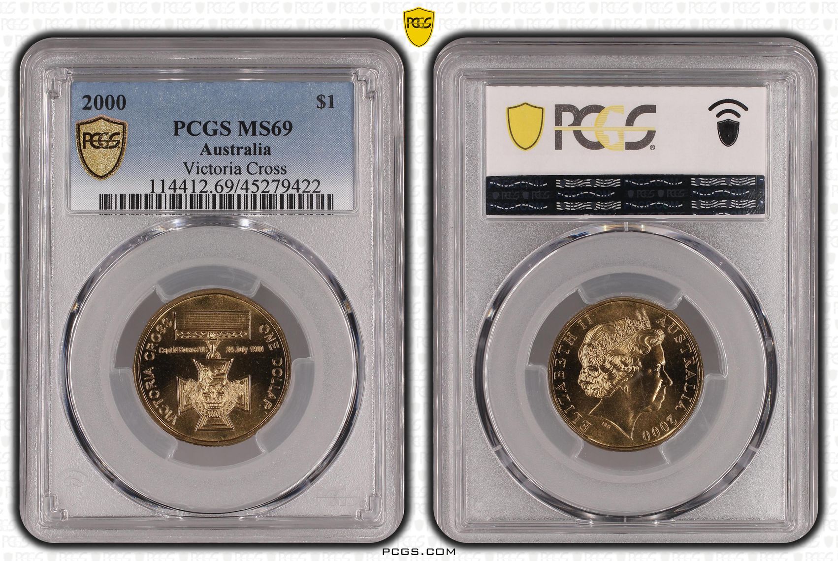 Elizabeth II, Victoria Cross, One Dollar, 2000, PCGS MS 69