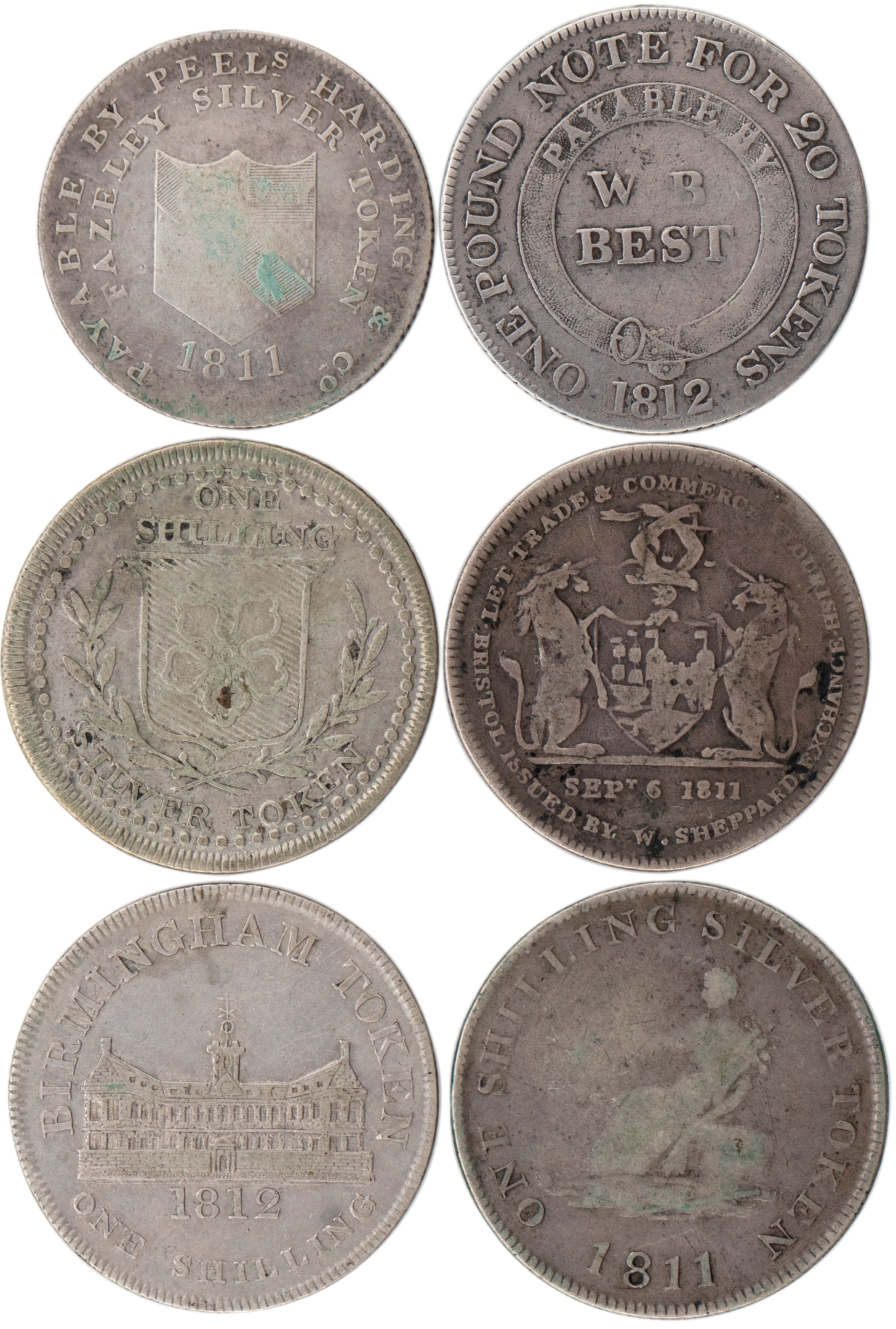Great Britain, Shilling Token, 1810s, VG - VF