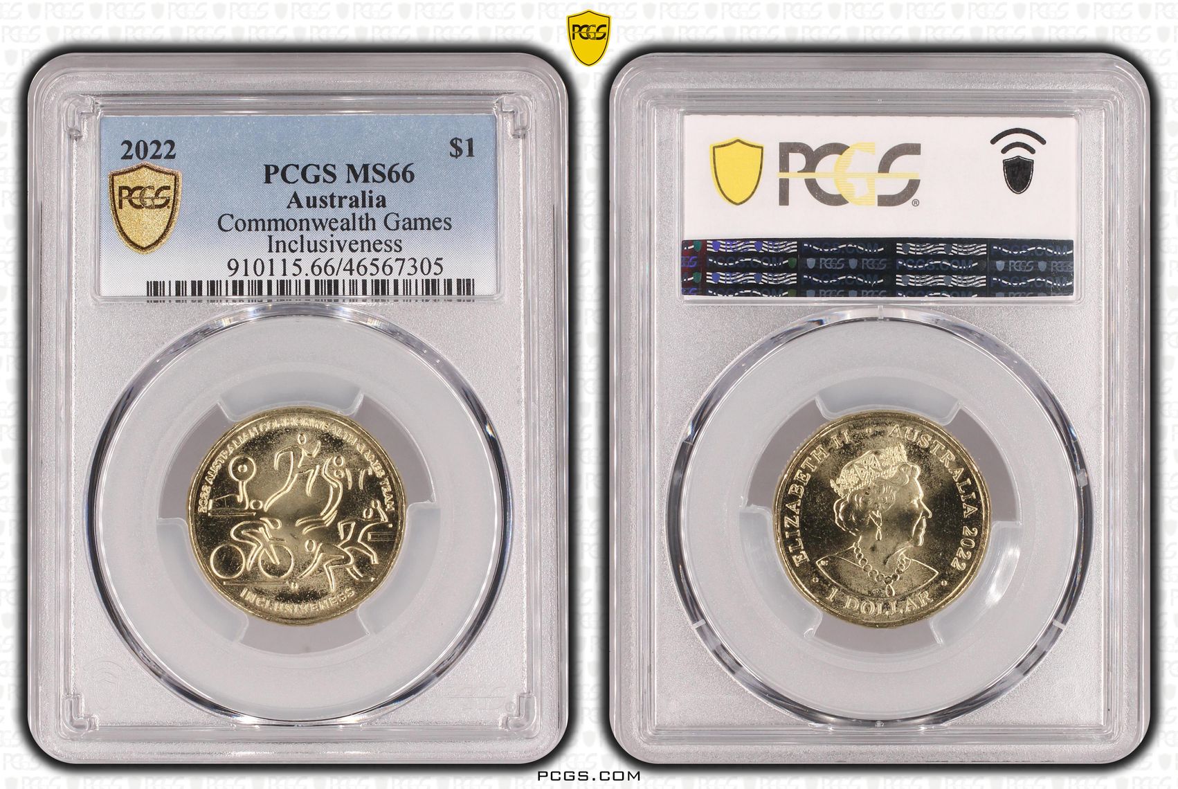 Commonwealth Games Inclusiveness, One Dollar, 2022, PCGS MS66