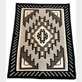 Two Grey Hills Navajo Textile By Sarah Benally