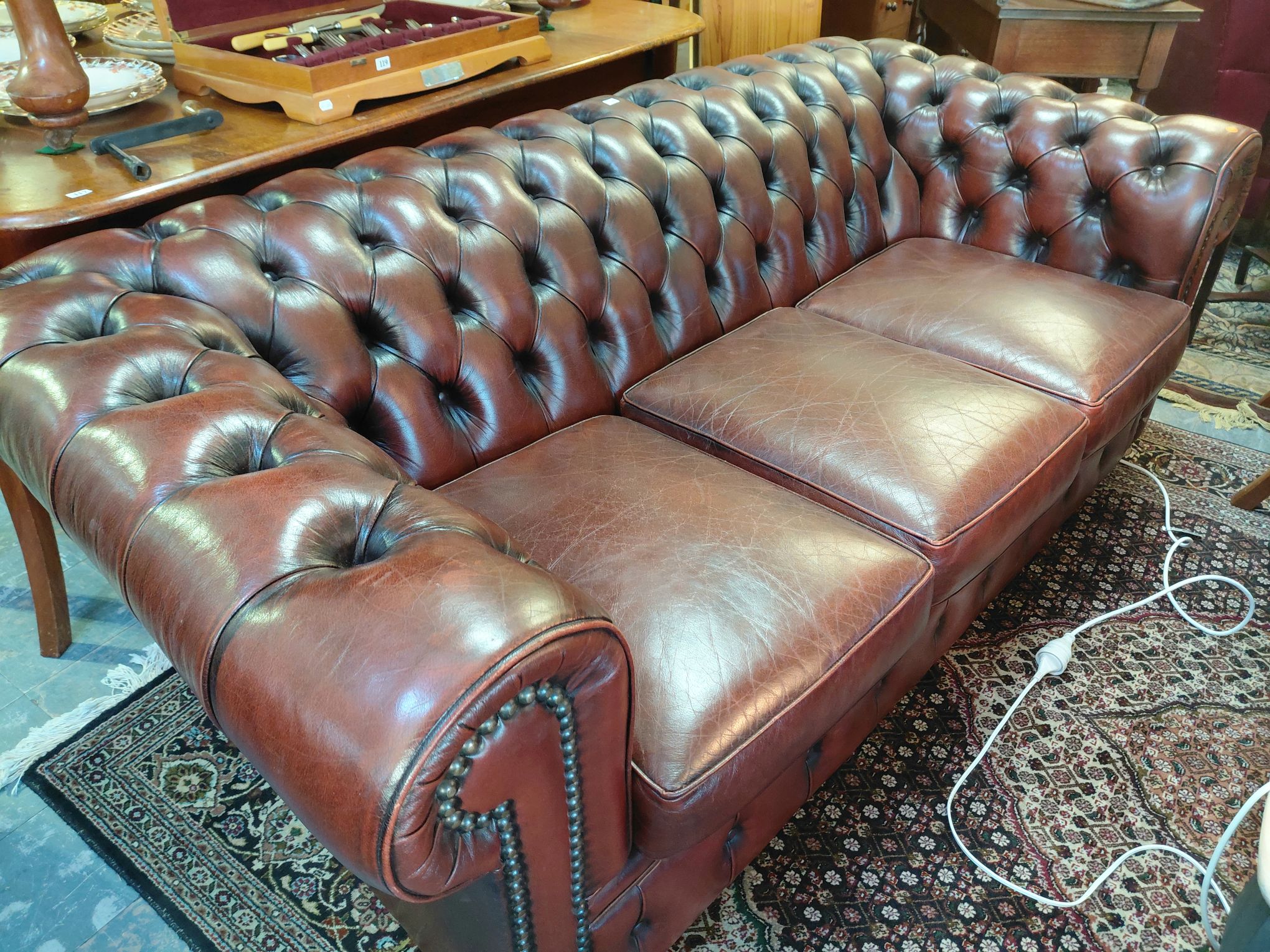 116 · MORAN LEATHER CHESTERFIELD