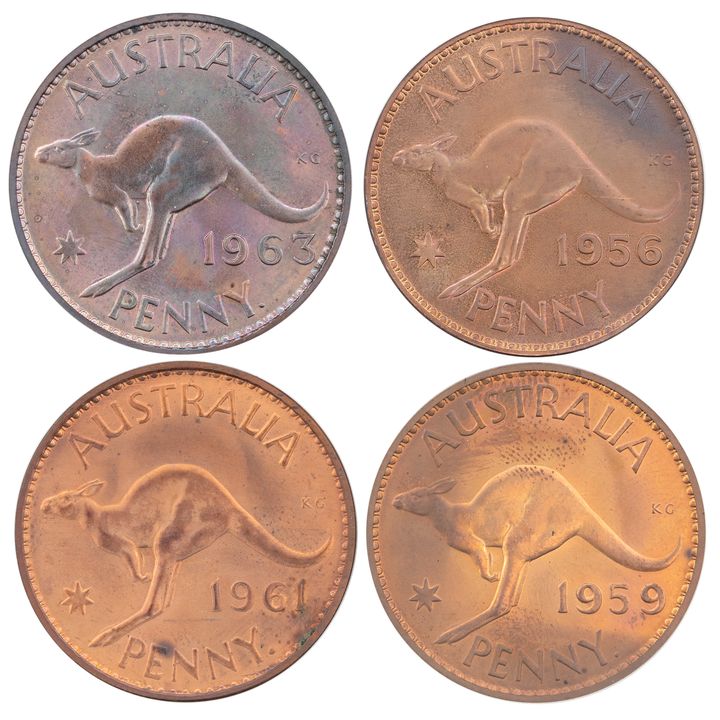 Elizabeth II, Penny, 1956 - 1963,  aFDC