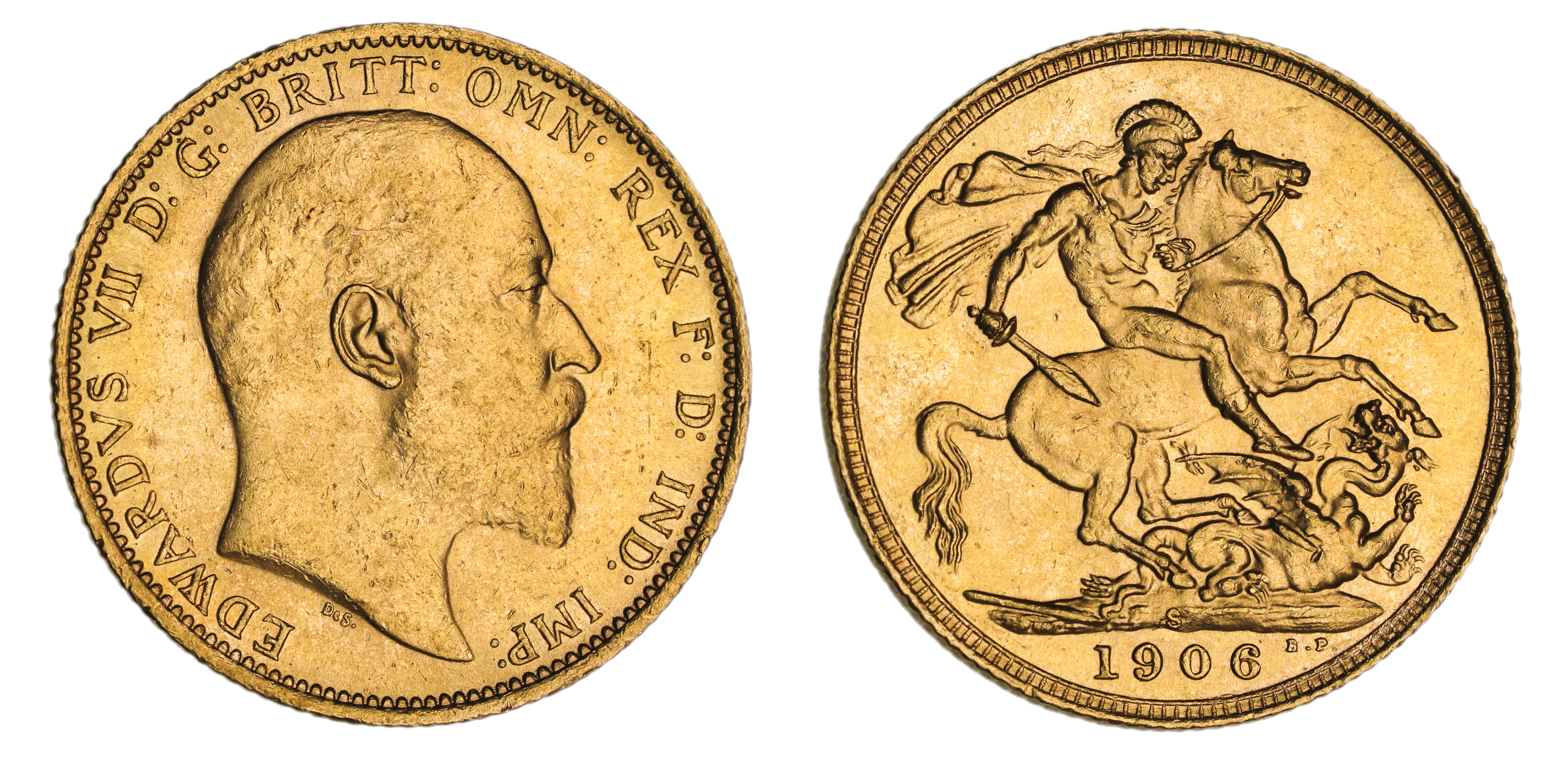 Edward VII, St. George Reverse - Sydney Mint, Sovereign, 1906, aUNC