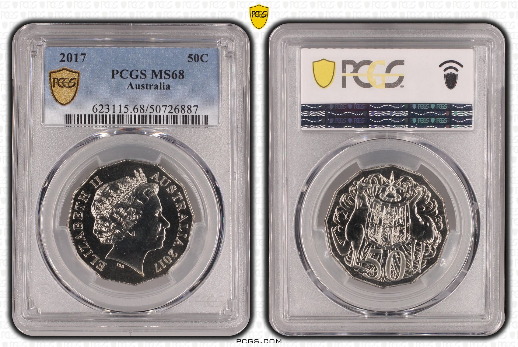 Fifty Cent, 2017, PCGS MS68
