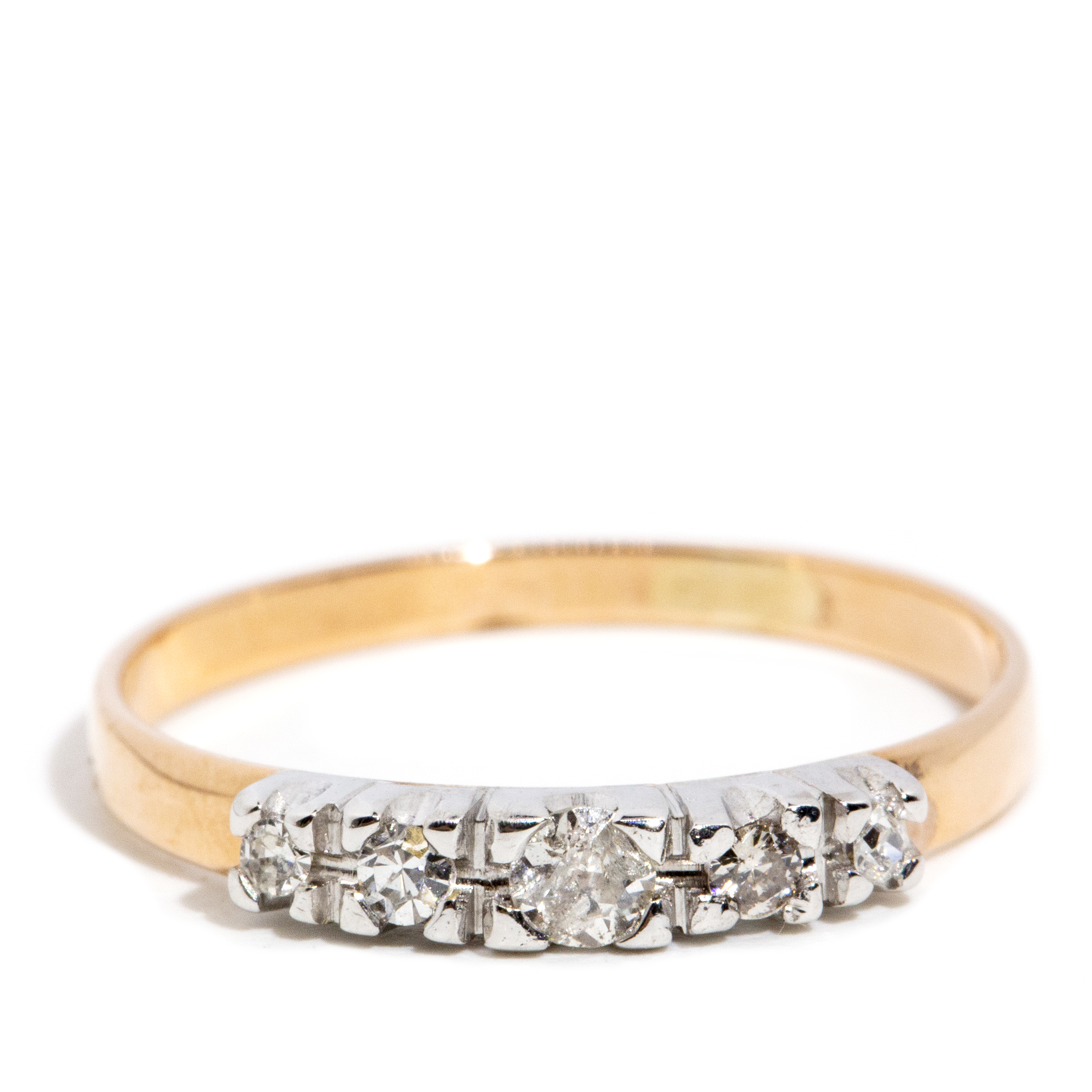 Diamond 5 Stone 9ct Gold Ring,
