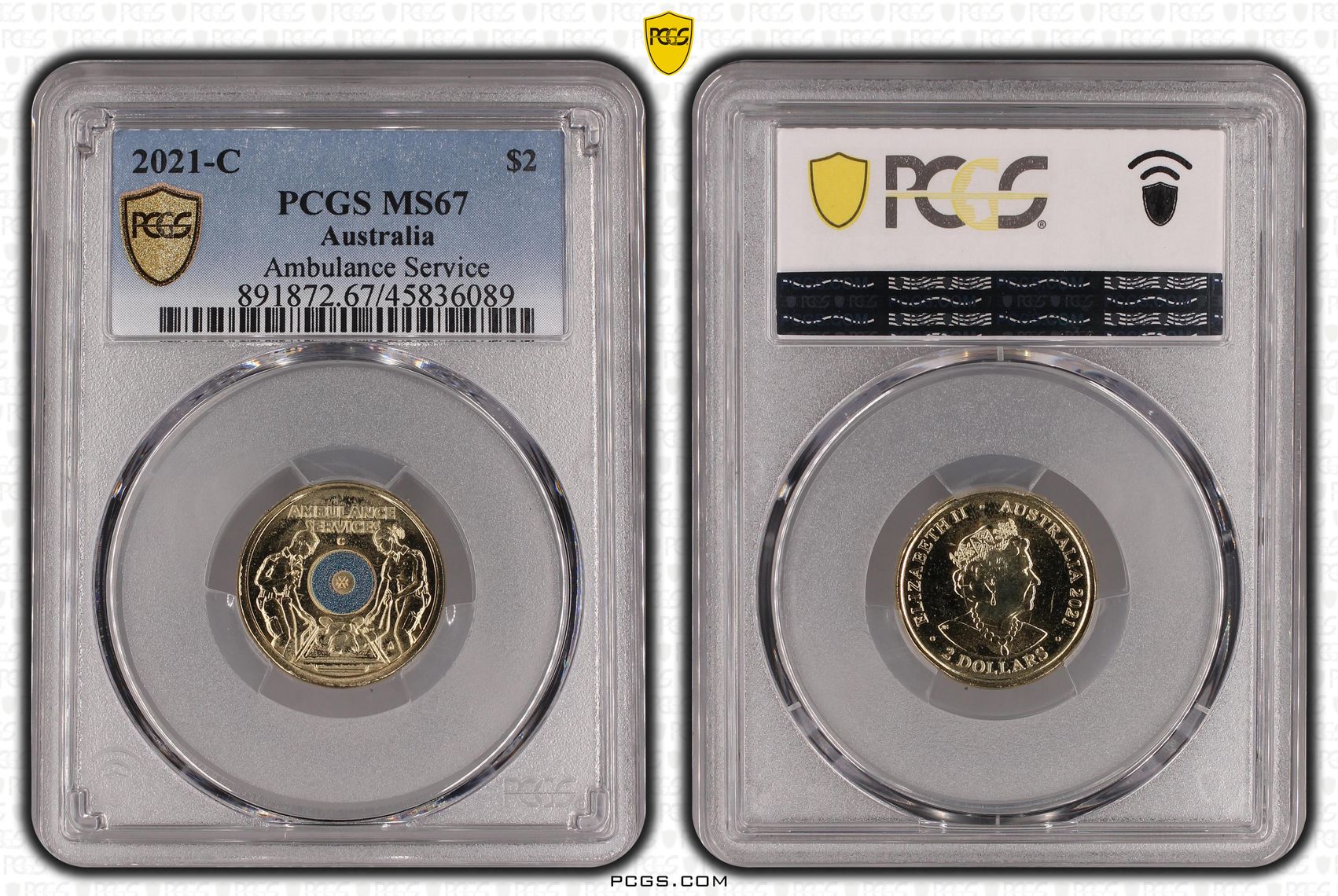 Ambulance Service Colourised, Two Dollar, 2021-C, PCGS MS67