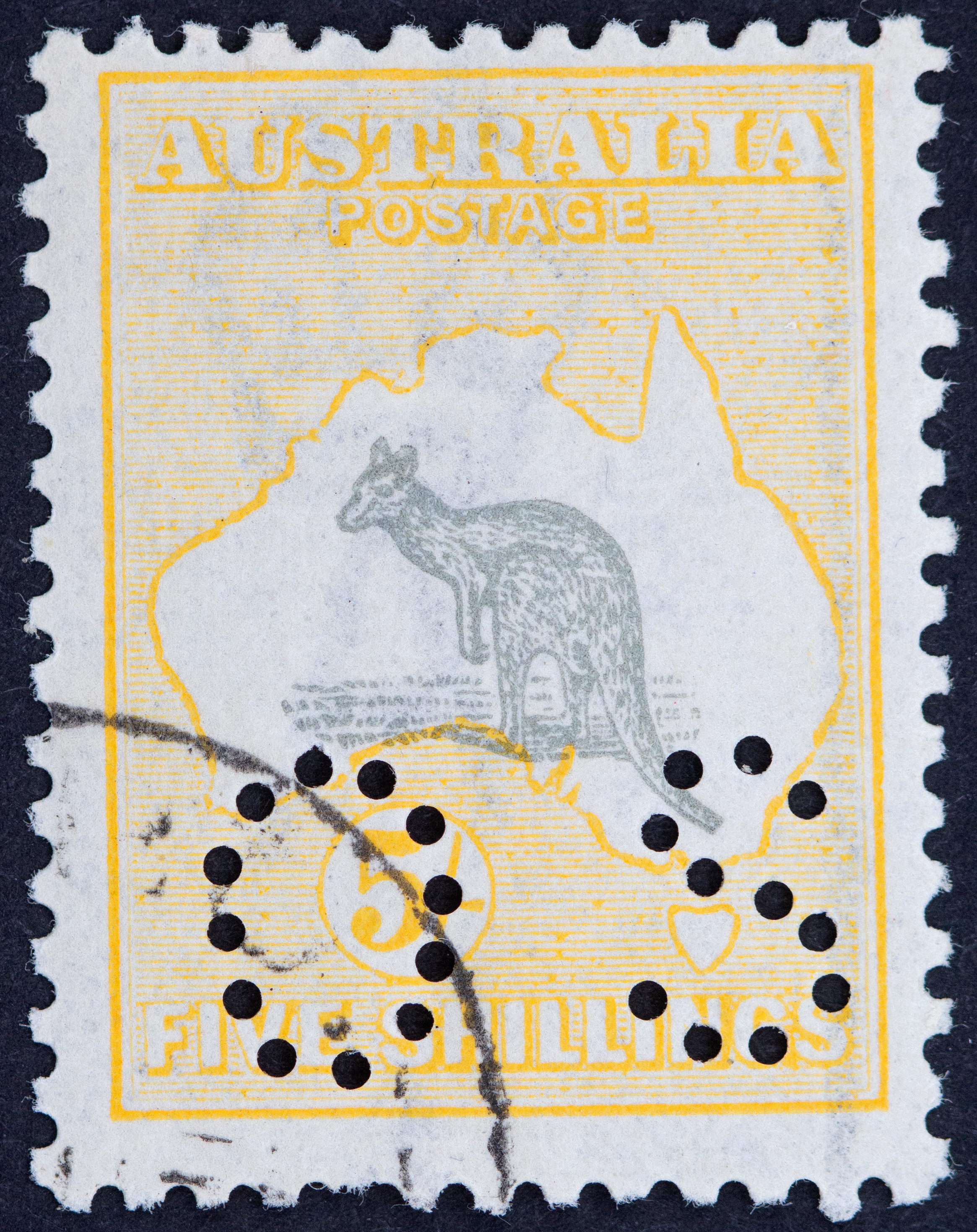 Third Watermark, Five Shillings, 1918, Fine