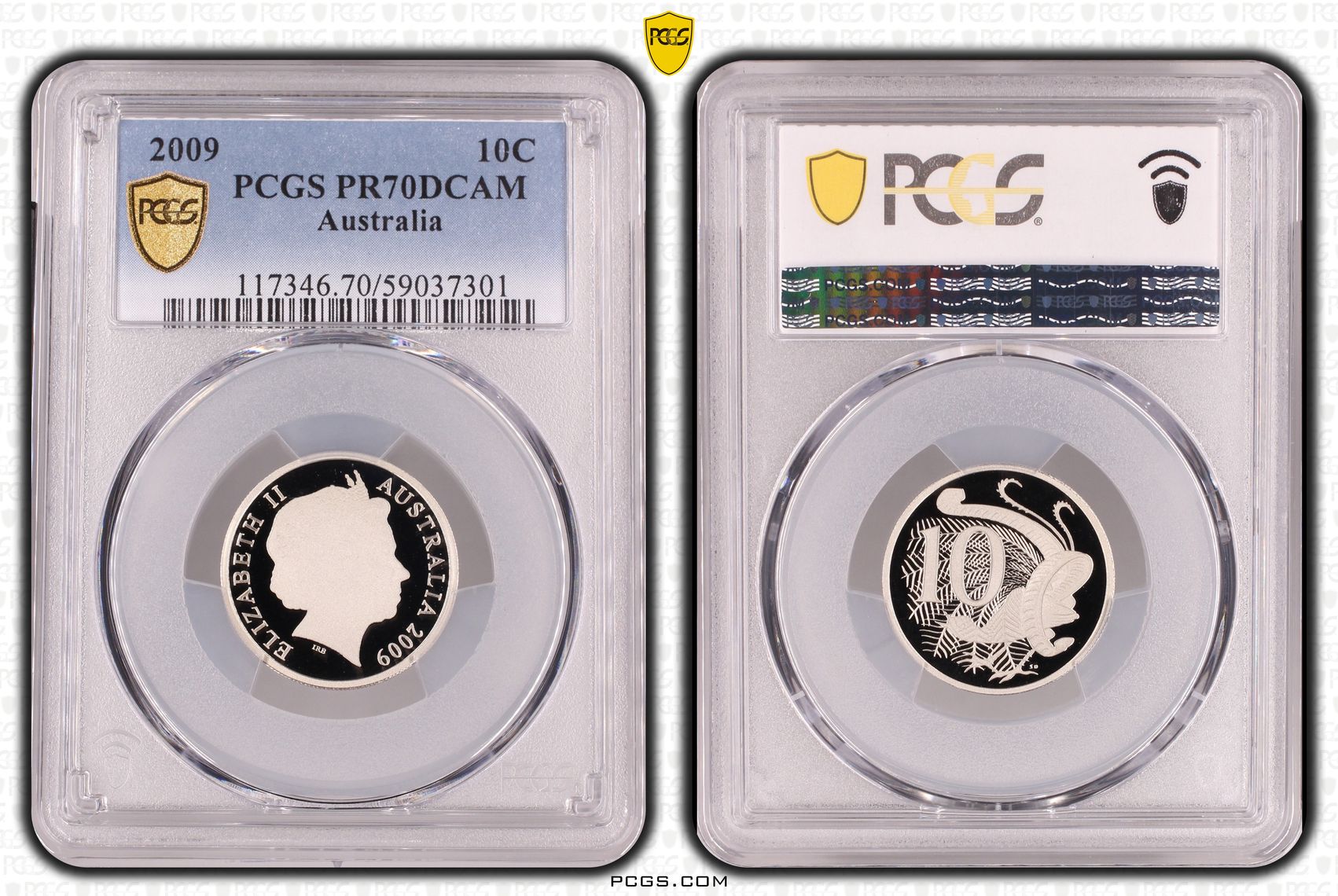 Ten Cent, 2009, Pcgs Pr70dcam