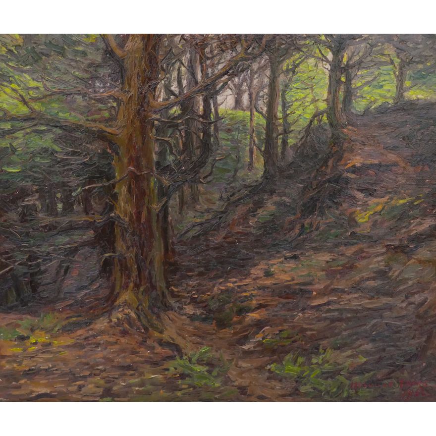 Melville Wire ''Forest Landscape'' 1915 Oil
