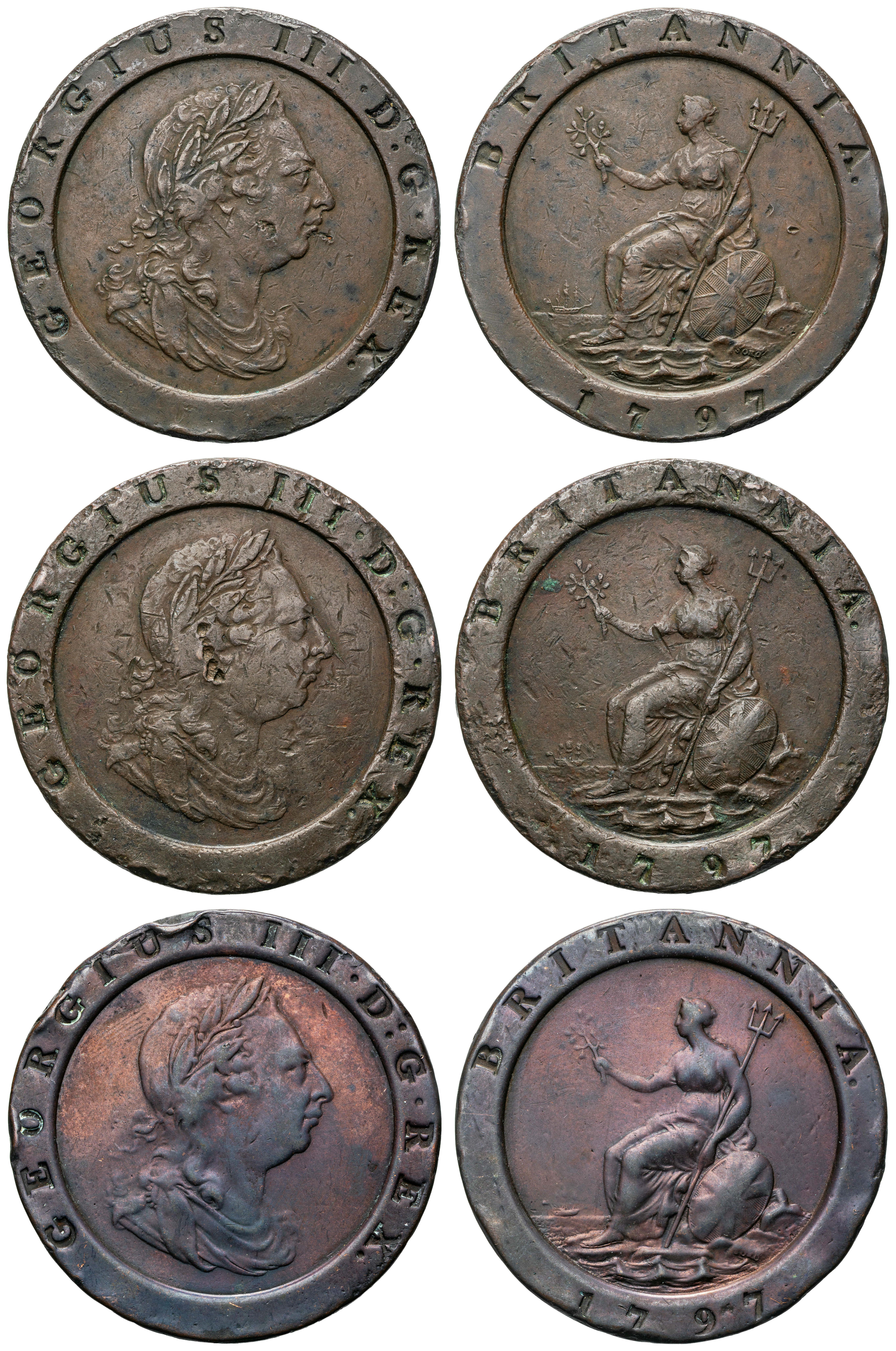Great Britain, George III, Cartwheel, Two Pence, 1797, aVG - VF