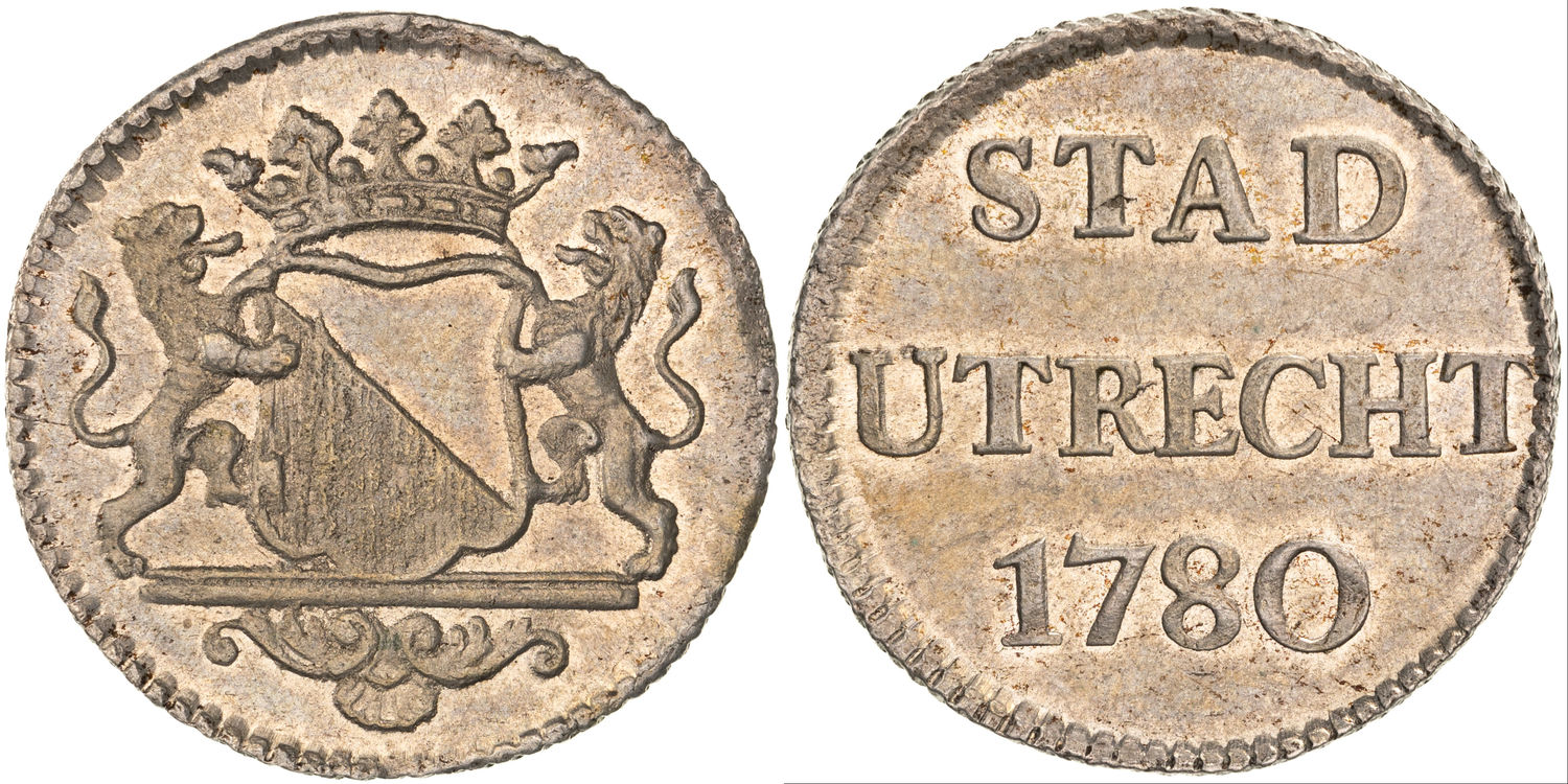United Netherlands, Utrecht Mint, Duit, 1780, UNC