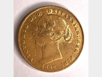 1867 AUSTRALIA SYDNEY MINT GOLD SOVEREIGN