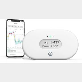 AIRTHINGS VIEW RADON 2989 - RADON MONITOR (RADON, HUMIDITY, TEMP) WITH WIFI & CALM TECH DISPLAY