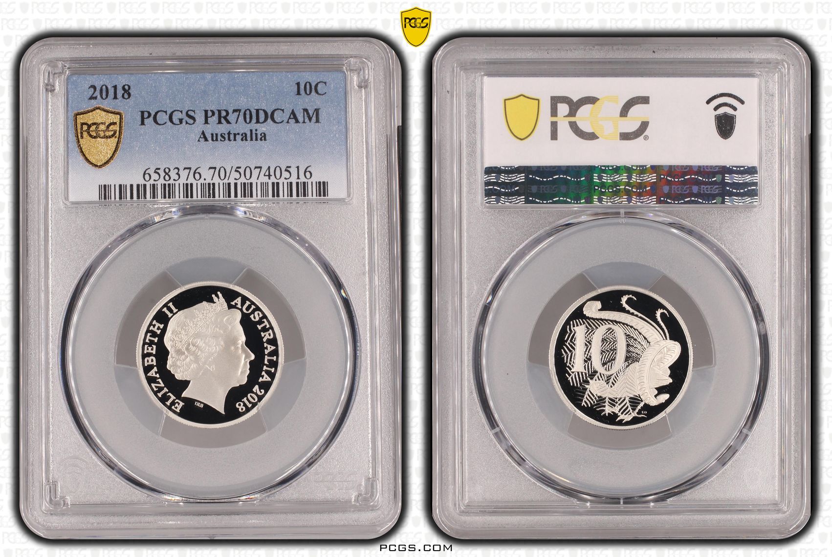 Ten Cent, 2018, Pcgs Pr70dcam