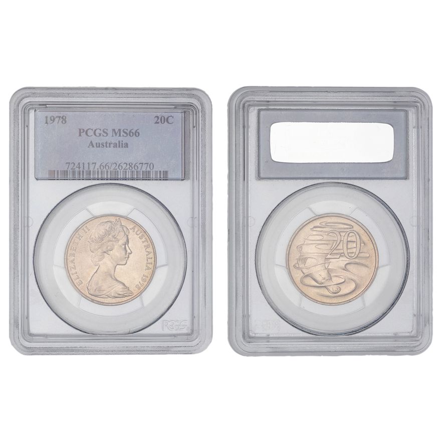 Elizabeth II, Twenty Cent, 1978, PCGS MS66