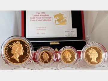 1992 ELIZABETH II GOLD PROOF 4-COIN SET