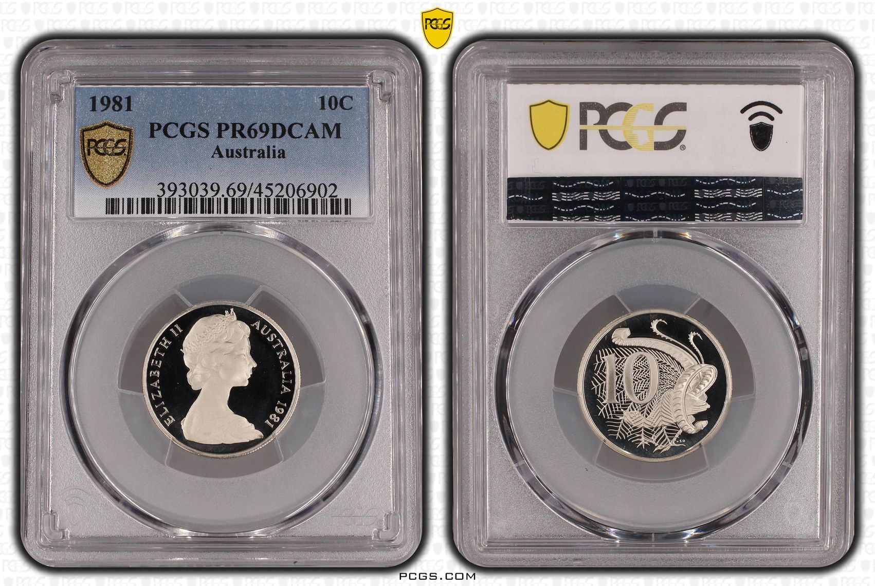 , Ten Cent, 1981, Pcgs Pr69dcam