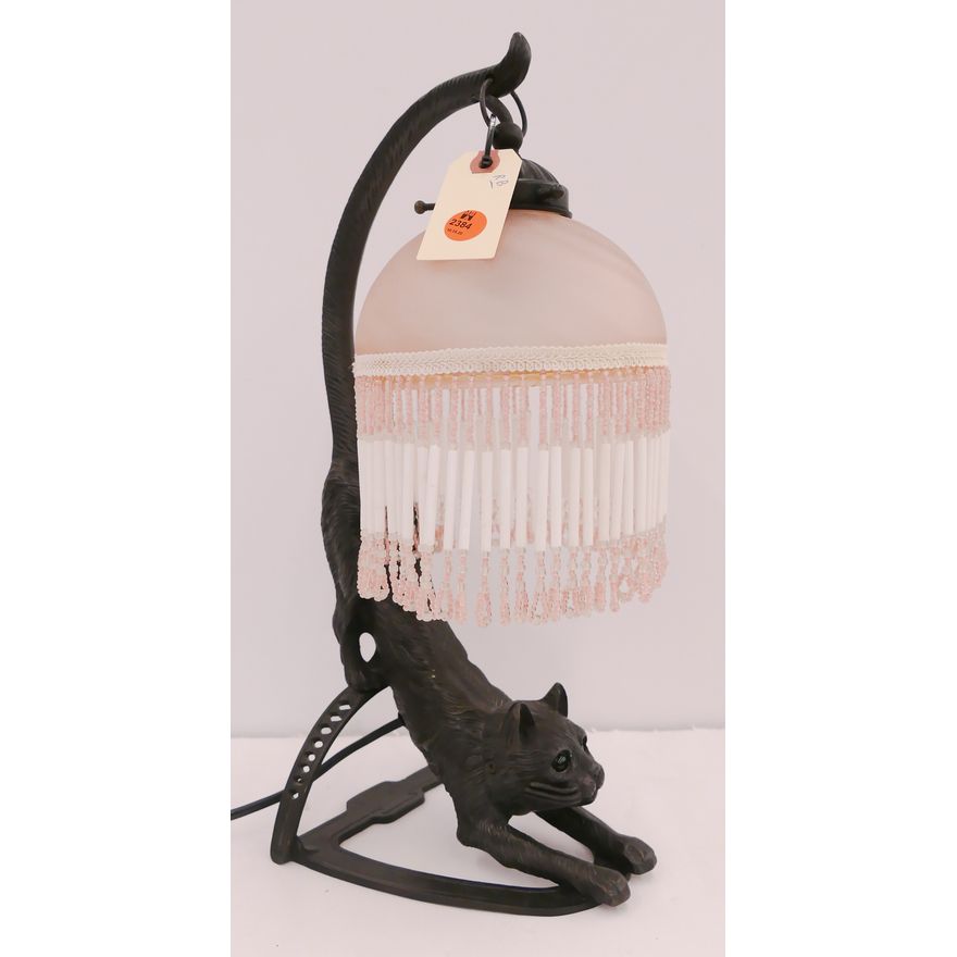Figural Bronze Cat Vanity Lamp- 16''