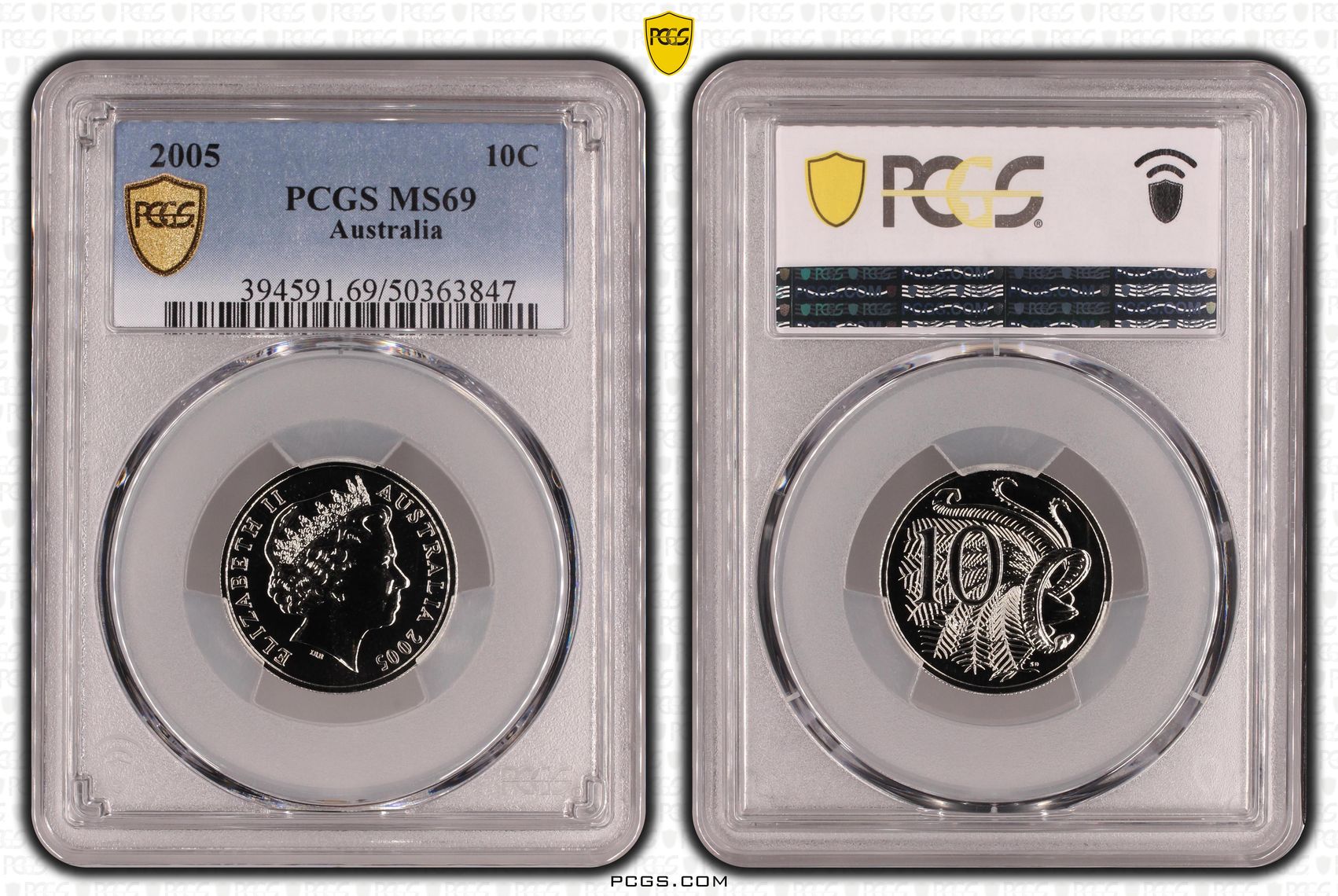 Ten Cent, 2005, PCGS MS69