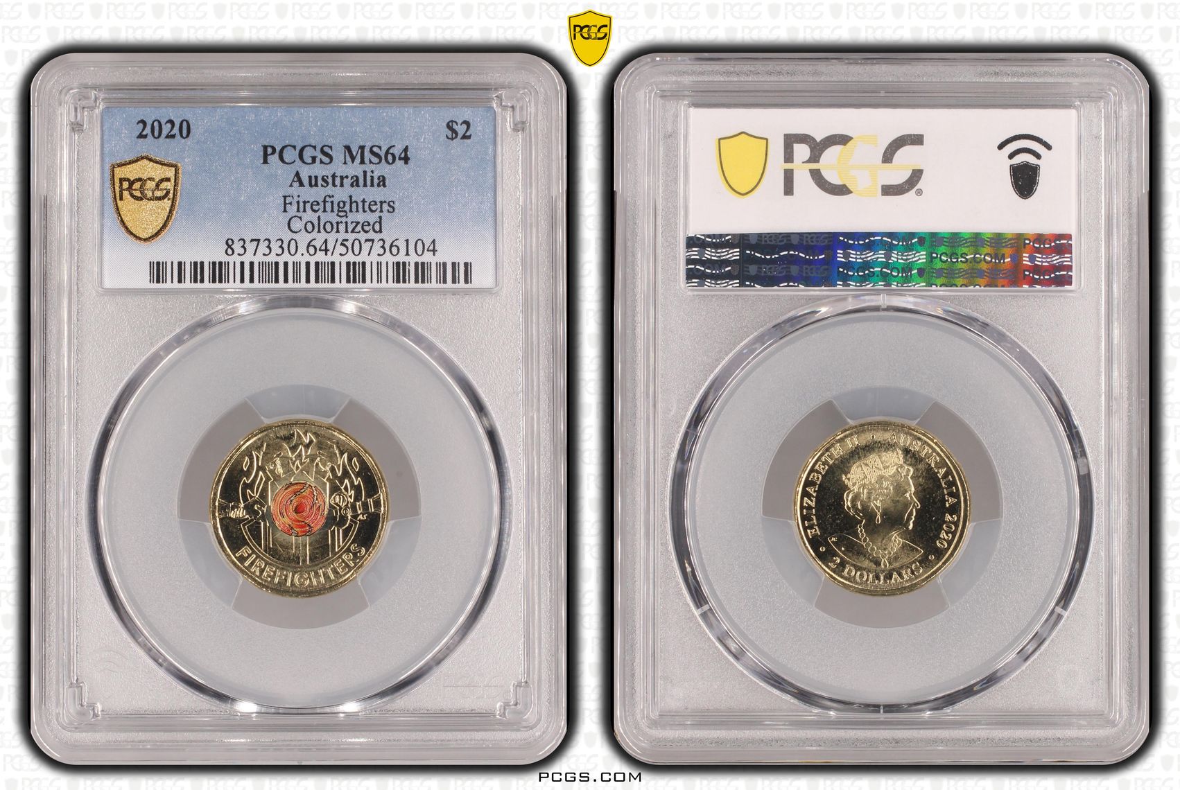 Firefighters Colorized , Two Dollar, 2020, PCGS MS64