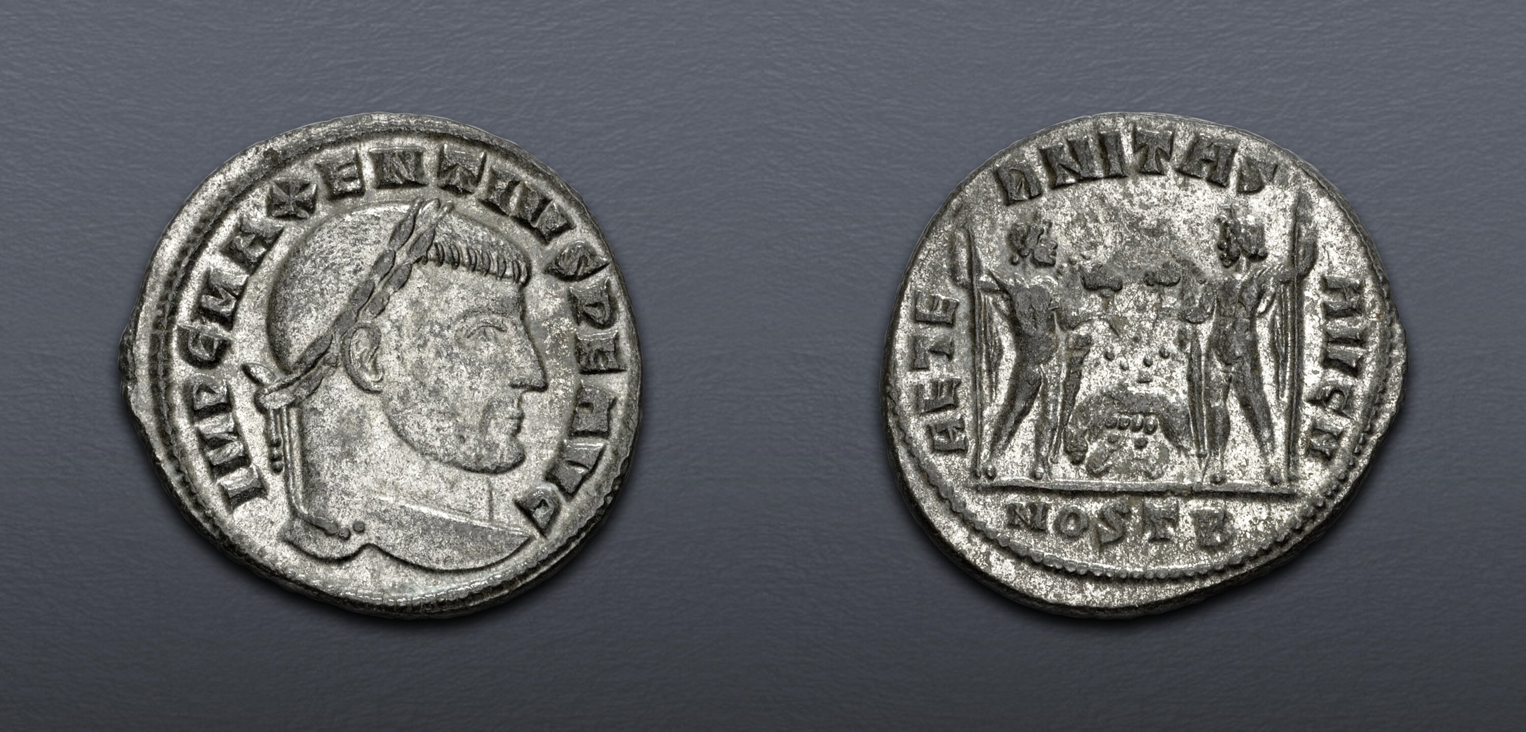 Maxentius. AD 307-312. Æ Follis (24.5mm, 6.74 g, 12h). Ostia mint, 2nd ...